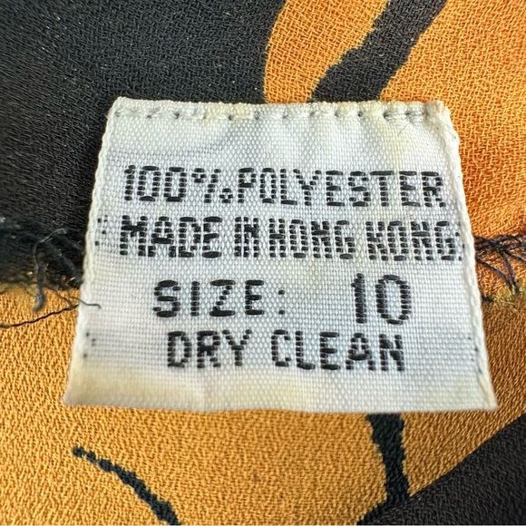 Vintage Albert Nipon Dress Executive Womens 10 Orange Black Secretary Bow 1980s - Picture 12 of 12